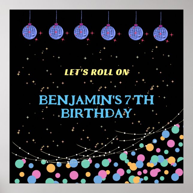 Lieferung von Glow & Roll Birhday Party Poster (Vorne)