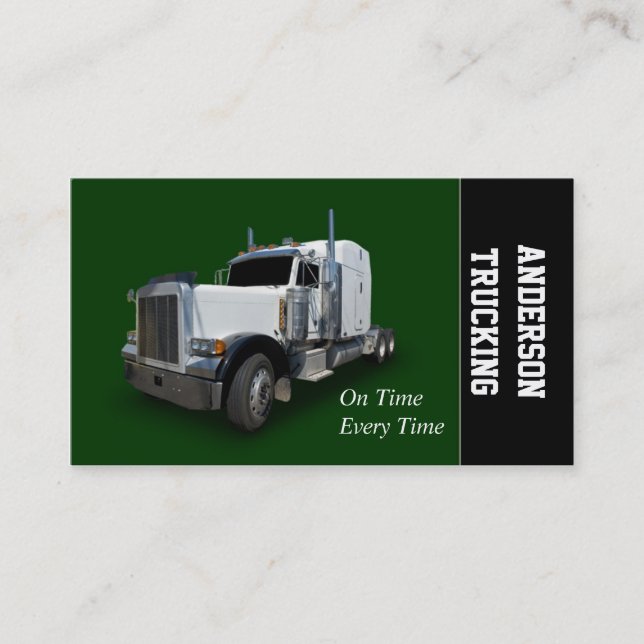 Lieferung von Semi Truck Visitenkarte (Vorderseite)