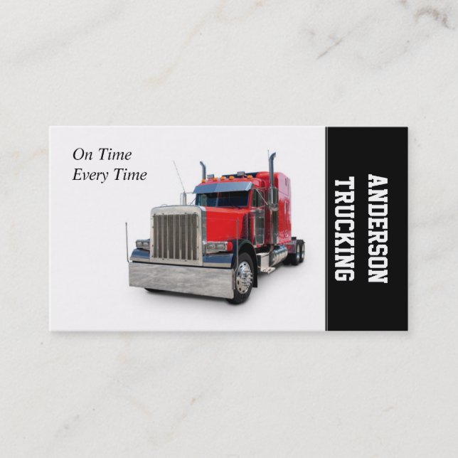 Lieferung von Semi Truck Visitenkarte (Vorderseite)