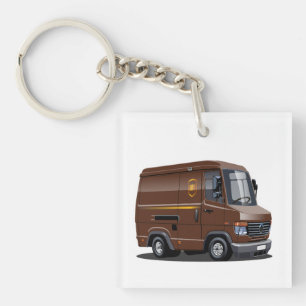 Lieferwagen für Cartoon Schlüsselanhänger