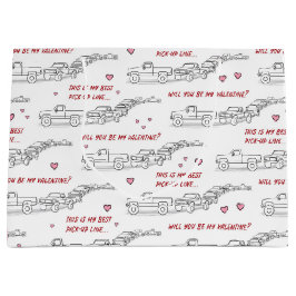 Lieferwagen Line Valentine Funny Lover Große Geschenktüte
