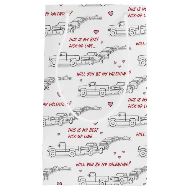 Lieferwagen Line Valentine Funny Lover Kleine Geschenktüte (Vorderseite)
