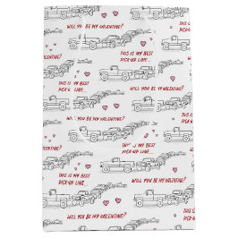 Lieferwagen Line Valentine Funny Lover Mittlere Geschenktüte