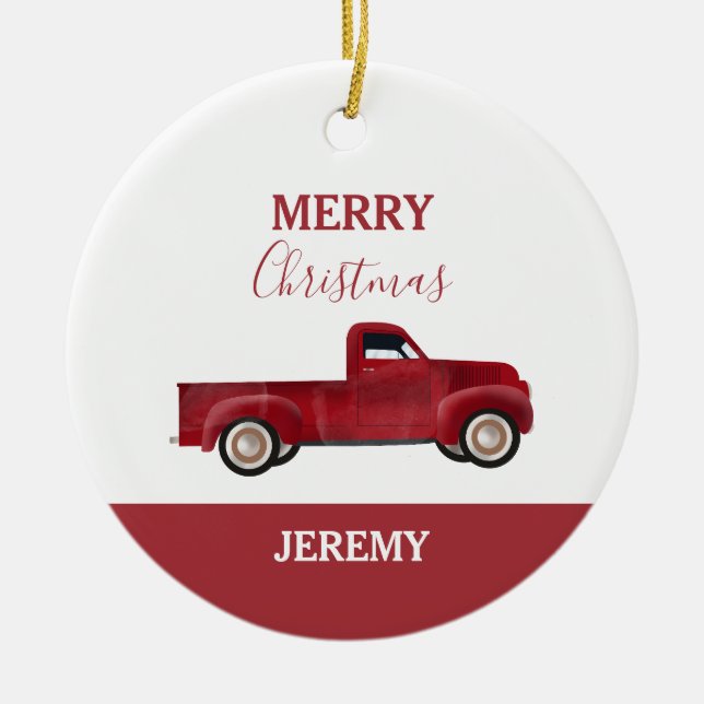 Lieferwagen LKW Niedliche Fahrzeuge Kinderwagen We Keramik Ornament (Vorne)