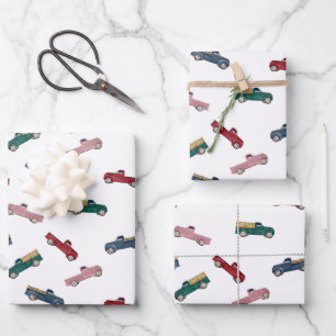 Lieferwagen LKW Niedliche Kraftfahrzeuge Geschenkpapier Set
