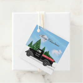 Lieferwagen Nordpol - Frohe Weihnachtsgeschenke Geschenkanhänger