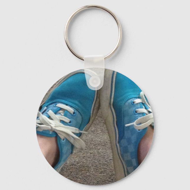 Lieferwagen Schuhe blau Schlüsselanhänger (Vorderseite)