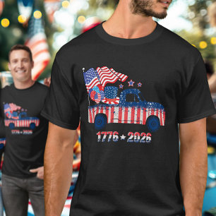 Lieferwagenflagge 1776 2026 USA-Feier T-Shirt
