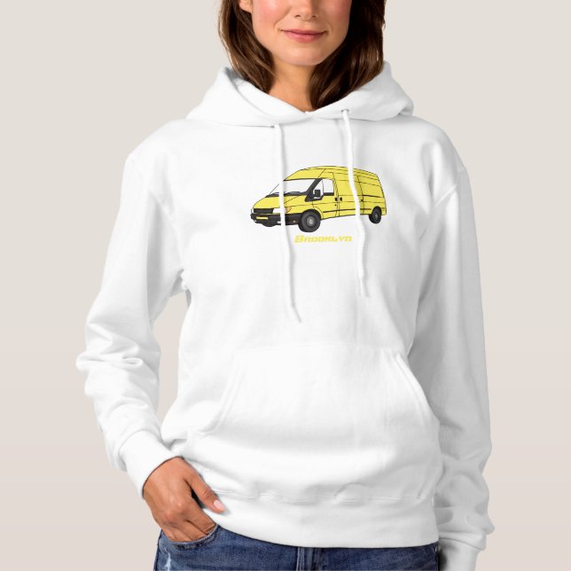 Lieferwagenillustrierung Hoodie (Vorderseite)