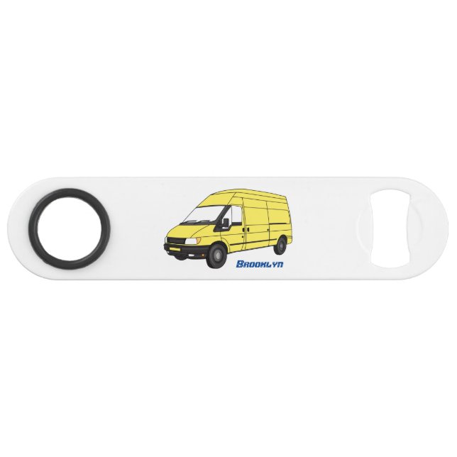Lieferwagenillustrierung Speed Flaschenöffner (Vorderseite (Horizontal))
