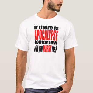 Lieferwagenlinie der Apokalypse Heiratantrag T-Shirt