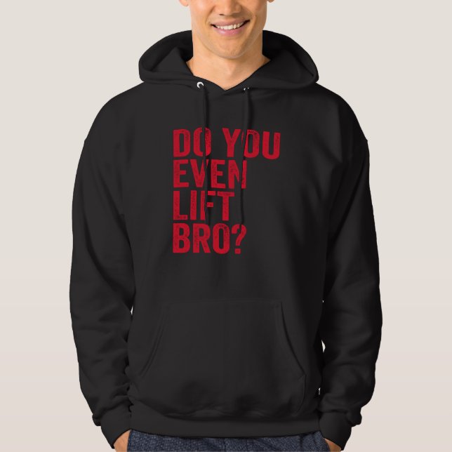 Liegen Sie sogar Bro Training Gym Workout Red Hoodie (Vorderseite)
