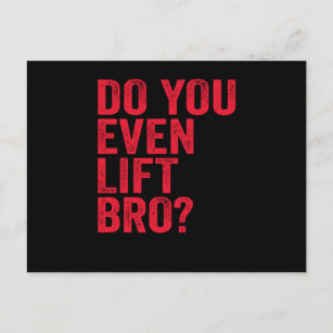 Liegen Sie sogar Bro Training Gym Workout Red Postkarte