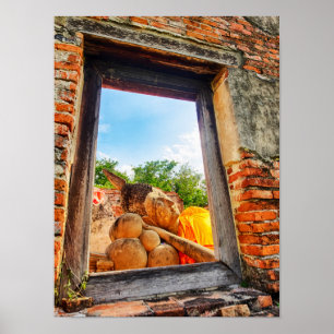 Liegender Buddha, Ayutthaya Poster