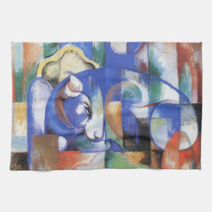 Liegender Stier von Franz Marc, Vintage-Kubismus-K Geschirrtuch