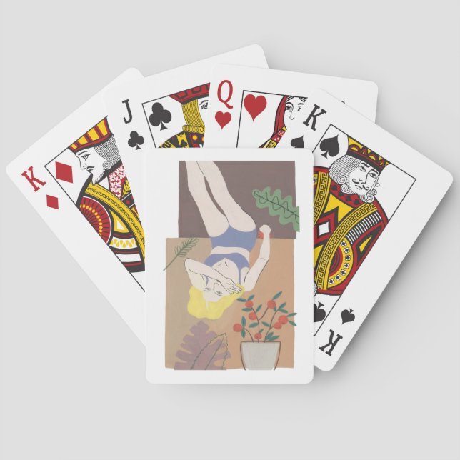 Liegenfrau Spielkarten (Rückseite)