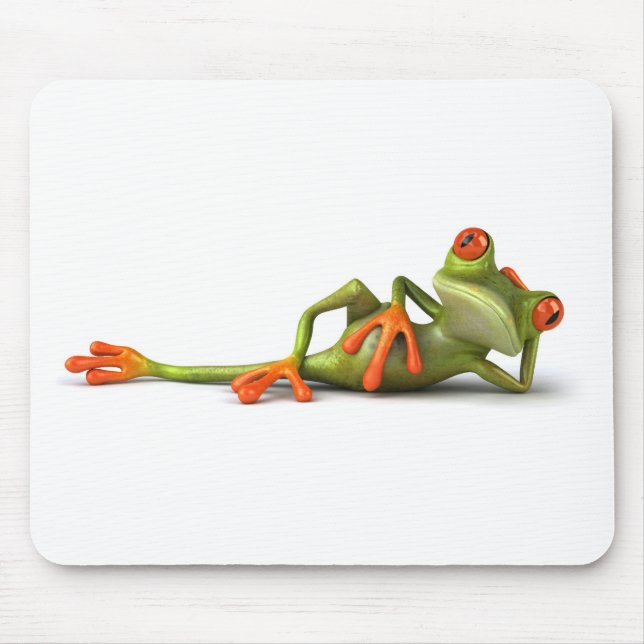 Liegenfrosch des Spaßes! Mousepad (Vorne)