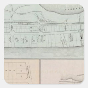 Liegenschaft Monmouth Beach in New Jersey Quadratischer Aufkleber