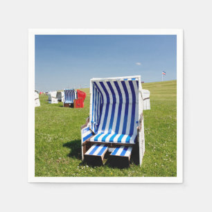 Liegestühle an der Nordsee Serviette