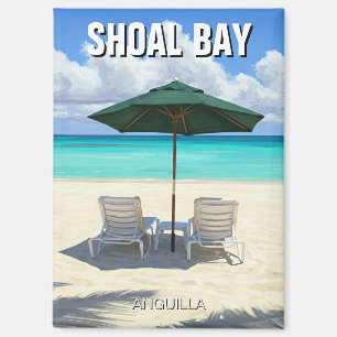 Liegestühle im Shoal Bay Anguilla Reisen Magnet
