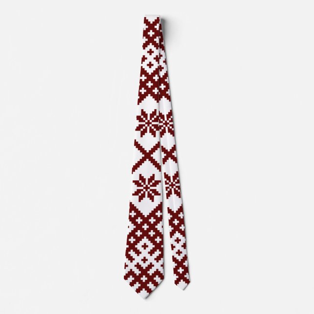 Lielvarde Belt Motif Symbole Nordic Star Krawatte (Vorderseite)