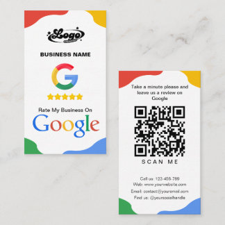 Lien de code QR Carte de visite Google Review
