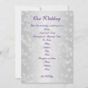 lierre en relief blanc faire-part de mariage sur s