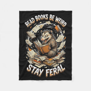 Lies Bücher, sei seltsam, bleibe wild lustiges Opo Fleecedecke