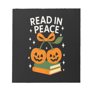 Lies friedlich lustiges Halloween-Buch Notizblock