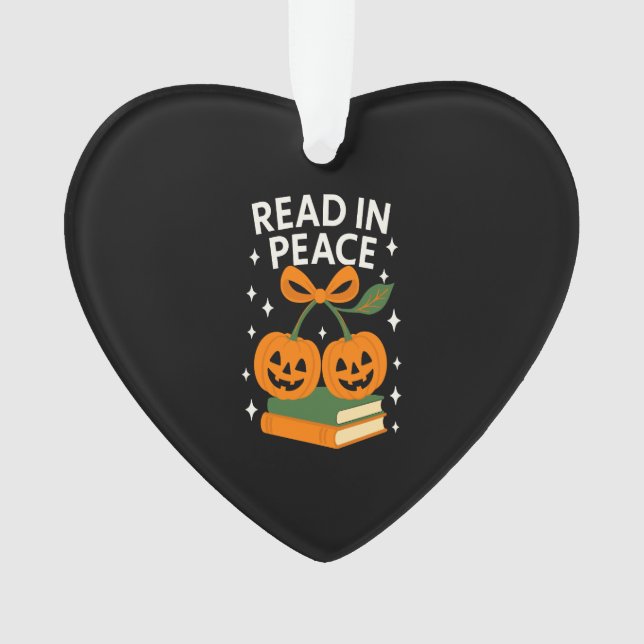 Lies in Frieden Lustiges Halloween-Buch Ornament (Vorderseite)