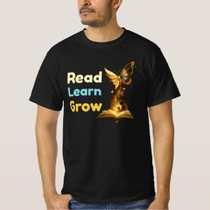 Lies Lies Wachsen Lesen Lehrer-Shirt Buchliebhab T-Shirt