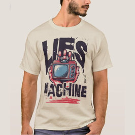 Lies machine Vintag TV Cool Large text Modern T-Shirt
