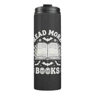 Lies Mehr Bücher Retro Halloween Buchliebhaber Thermosbecher