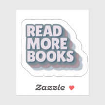 Lies Mehr Bücher Retro-Typografie-Aufkleber