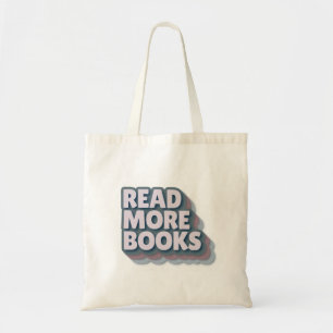 Lies Mehr Bücher Retro-Typografie-Aufkleber Tragetasche