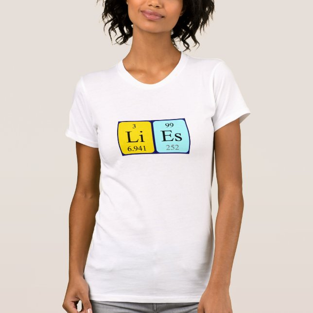 Lies Periodisches Shirt für Tabellennamen (Vorderseite)