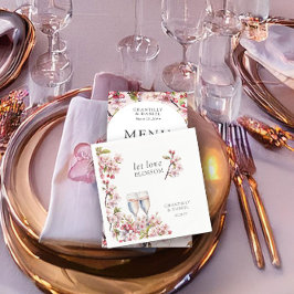 Ließ Liebe Blossom Rosa Kirschbaum Blume Hochzeit Serviette