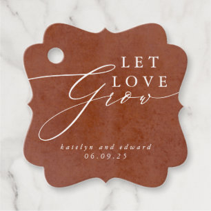 Ließ Liebe Grow Terracotta Floral Pampas Gras Geschenkanhänger