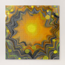 Ließt der Sonnenschein in Retro Liebe Jigsaw Puzzl