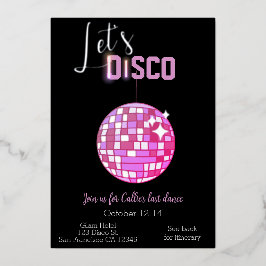 Ließt Disco Bachelorette Folieneinladung