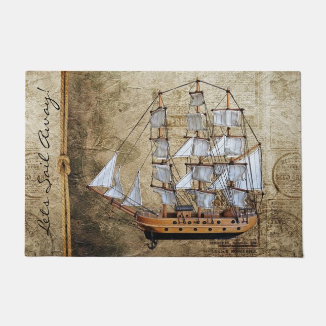 Ließt Sail Away - Nautic Fußmatte (Vorderseite)