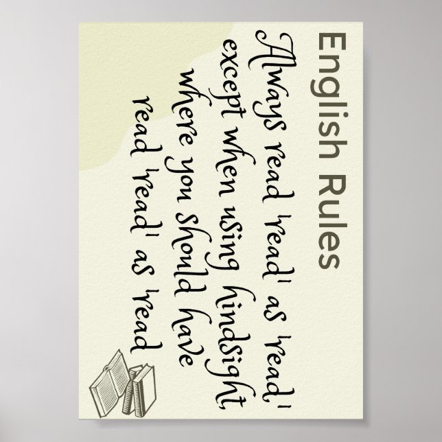 Liest du es lesen oder lesen? poster (Vorne)