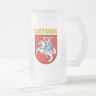 Lietuva (Litauen) COA Mattglas Bierglas