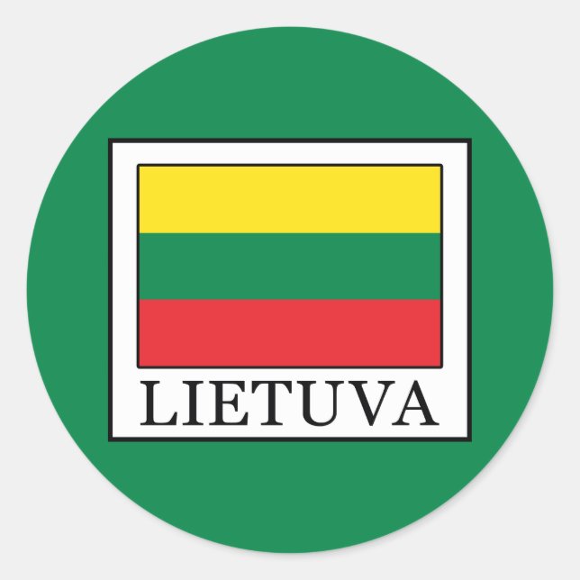 Lietuva Runder Aufkleber (Vorderseite)