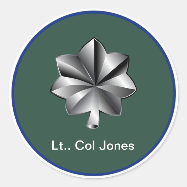 Lieutenant-colonel militaire Sticker (Devant)