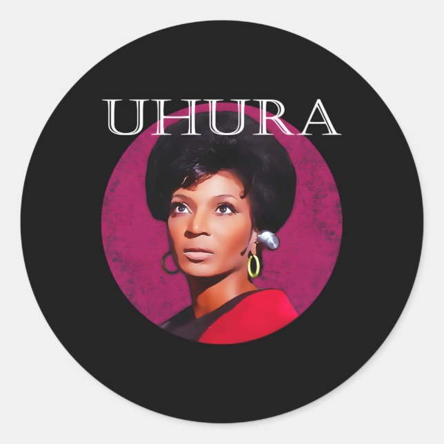 Lieutenant Uhura Rip Lieutenant Uhura Rip Lt Uhura Runder Aufkleber (Vorderseite)