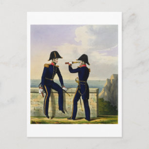 Lieutenants, Platte 1 aus "Kostüm des Königlichen Postkarte