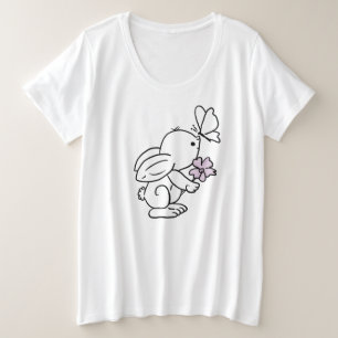 Lièvre avec le papillon