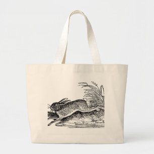 Lièvre d'antiquité ou lapin sur Sac fourre-tout