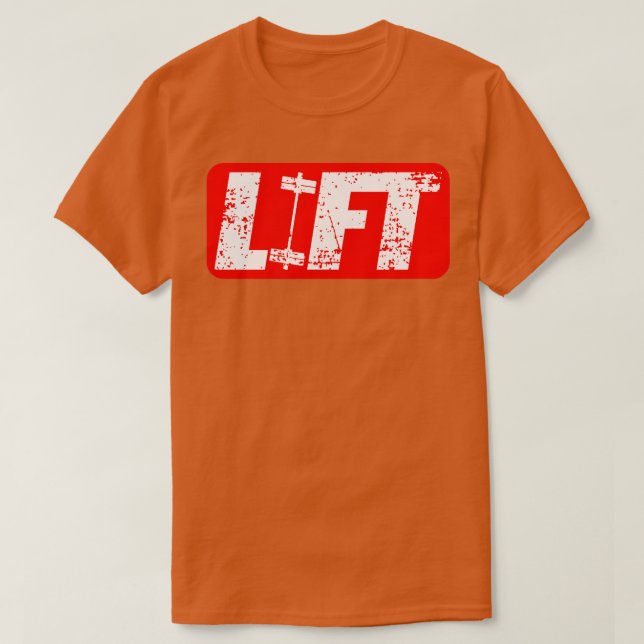 LIF Weightlift Gym Fitness regnend Barbell T-Shirt (Design vorne)